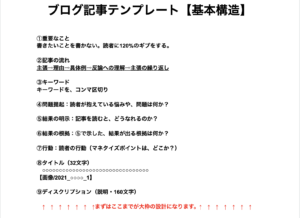 【ブログ初心者／執筆作業・その1】ブログの書き方、テンプレ有り！